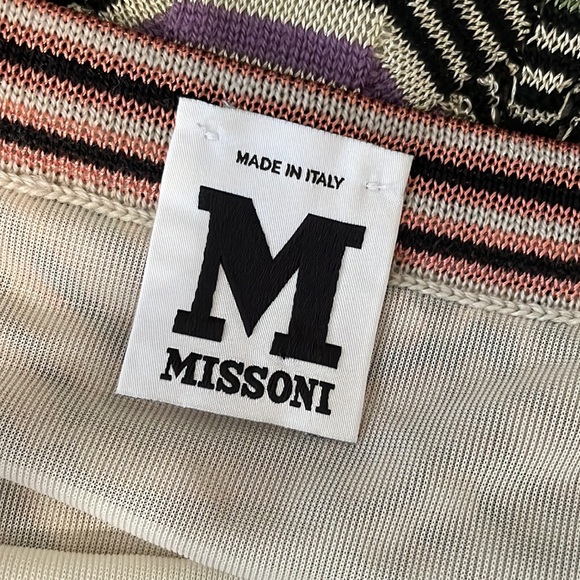 Missoni Italy Multi Colored Striped Merino Wool Fitted Skirt 6 - Picture 4 of 9